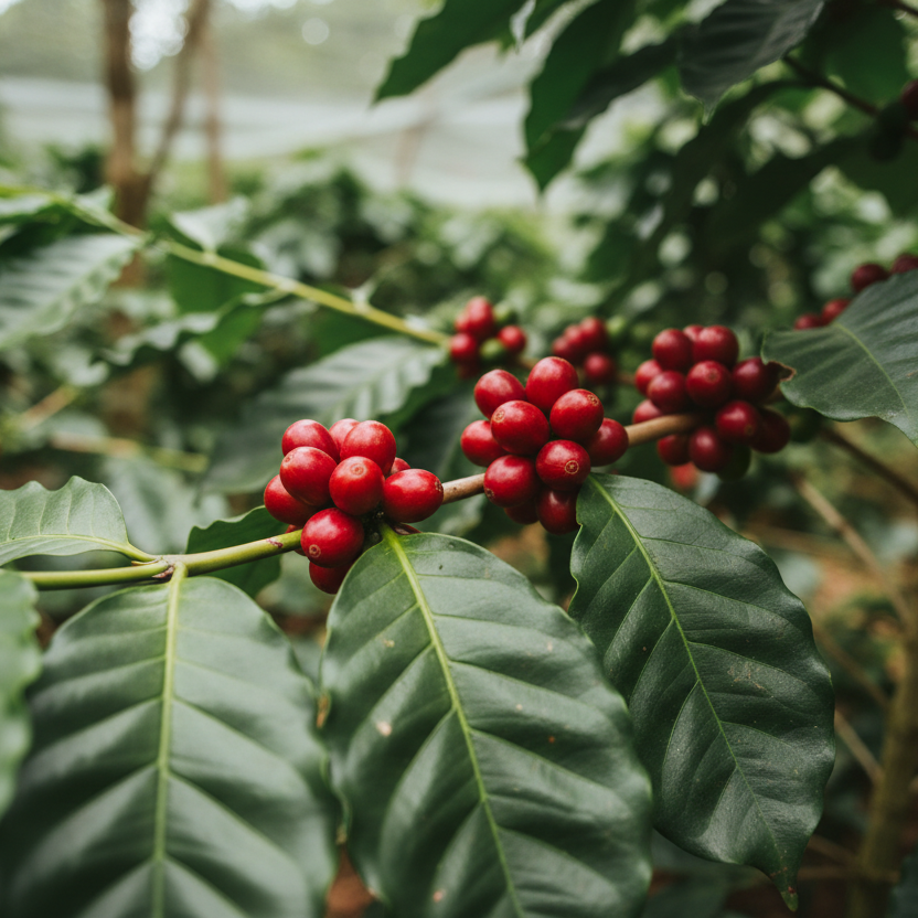 planta de café en primer plano 